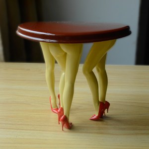光固化3D打印高跟鞋美腿创意圆桌 9.50cm 可上色